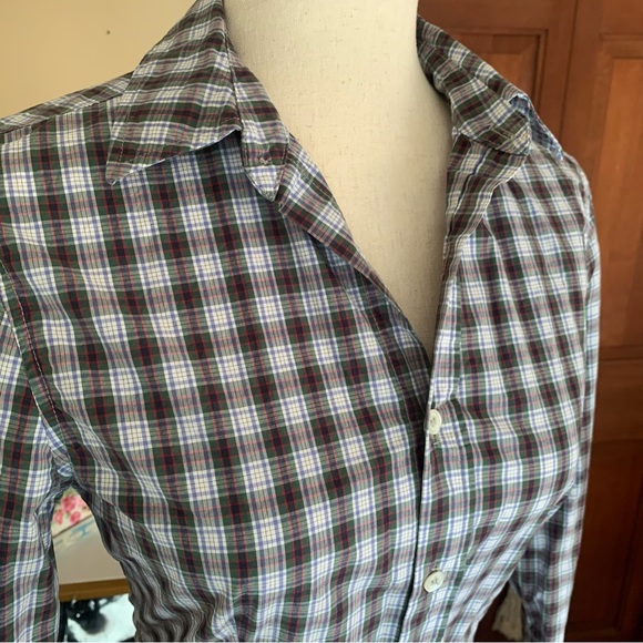 Serena & Lily plaid button down A-line Long sleeve dress with pockets size 2 - Picture 7 of 10